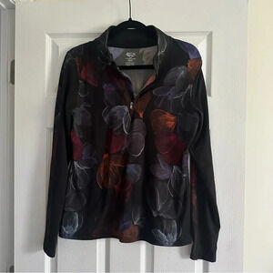 Size  L ACX Athletic Floral 1/4 Zip Jacket
